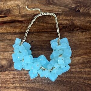 Blue and Gold Statement Necklace